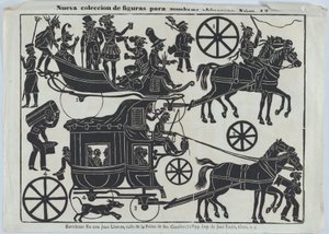 चीनी छाया कठपुतलियों के आंकड़ों की शीट 13, 1859। द्वारा जुआन लोरेन्स