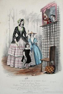 The Theatre de Guignol, 'Le Moniteur de la Mode' से, रेविल द्वारा उकेरा गया (रंगीन उत्कीर्णन)