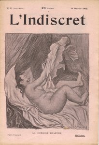 "L'Indiscret" का कवर, B & W . में व्यंग्य द्वारा जूल्स हाबिल फैवरे