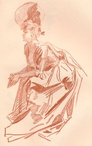 Sanguine में ड्राइंग, c1900 1903-1904 द्वारा जूल्स चेरी