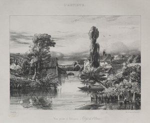 Alençon, 1839 के पास का दृश्य। द्वारा जूल्स डुप्रे