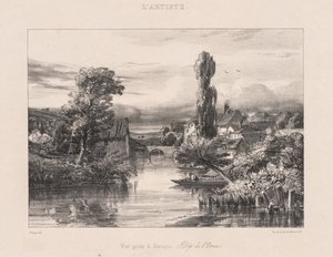Alençon में लिया गया दृश्य, Alençon, 1839 में लिया गया दृश्य। द्वारा जूल्स डुप्रे