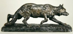 क्राउचिंग वुल्फ (कांस्य) द्वारा जूल्स एडमंड मैसन