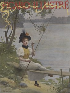 LOuverture de la Peche (एंगलिंग सीज़न का उद्घाटन)। ले फिगारो इलस्ट्रे का कवर, जुलाई 1896