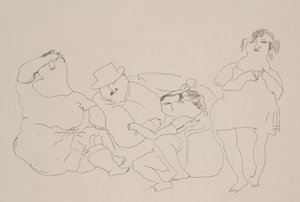 परिवार, c.1923-25 (लिथो) द्वारा जूल्स पास्किन
