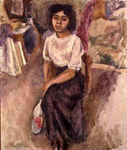 बैठी हुई महिला, c.1915 (कैनवास पर तेल) द्वारा जूल्स पास्किन