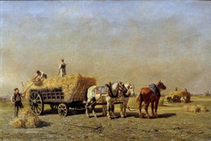 जूल्स वेरासैट (1828-1893) द्वारा 19वीं सदी के रीम्स म्यूज़ियम ऑफ़ फाइन आर्ट्स द्वारा द रीपर्स डिटेल ऑफ़ ए पेंटिंग