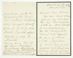 हस्ताक्षर पत्र, 3 मार्च, 1875। द्वारा जूलिया मार्गरेट कैमरून