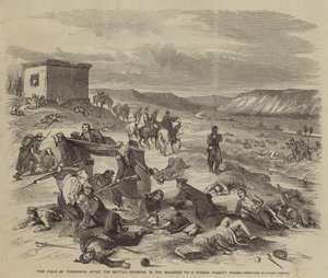 युद्ध के बाद, Tchernaya के क्षेत्र, एक फ्रांसीसी पिक्चेट हाउस में घायल को लाने द्वारा जूलियन पोर्टक
