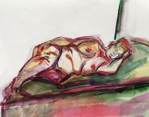 फैट स्लीपिंग न्यूड, 2015,