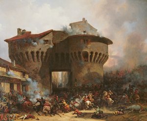 1562 में पोर्टे पैनेसैक में लड़ाई, c.1833 द्वारा जूलियन मिशेल जीयू