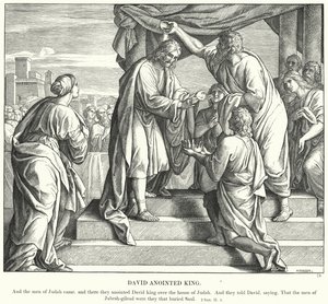 डेविड अभिषिक्त राजा (उत्कीर्णन) द्वारा जूलियस (बाद में) श्नोरर वॉन कैरोलसफील्ड