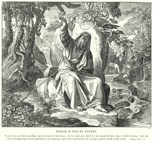 एलिय्याह रेवेन्स द्वारा फेड है (उत्कीर्णन) द्वारा जूलियस (बाद में) श्नोरर वॉन कैरोलसफील्ड