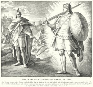 यहोशू और यहोवा के यजमान के कप्तान (उत्कीर्णन) द्वारा जूलियस (बाद में) श्नोरर वॉन कैरोलसफील्ड