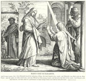 एलिजाबेथ के लिए मैरी की यात्रा (उत्कीर्णन) द्वारा जूलियस (बाद में) श्नोरर वॉन कैरोलसफील्ड