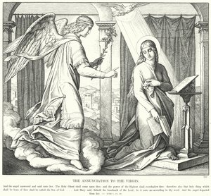 वर्जिन की घोषणा (उत्कीर्णन) द्वारा जूलियस (बाद में) श्नोरर वॉन कैरोलसफील्ड