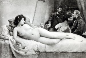 एमिल ज़ोला (1840-1902) कलाकार स्टूडियो में, 1891