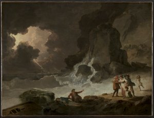 आइल ऑफ वाइट के पीछे एक तूफान, c.179। द्वारा जूलियस सीजर इबेट्सन