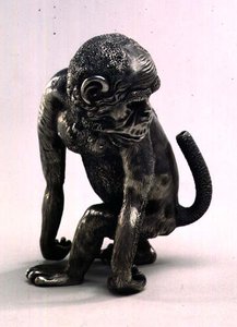 Faberge के लिए एक बंदर का चित्र, c.1896-1908 (चांदी) द्वारा जूलियस रैपोपॉर्ट