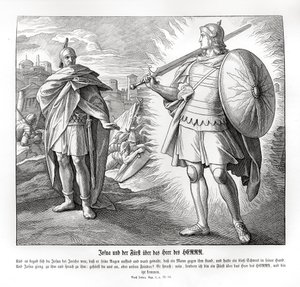 यरीहो के बाहर यहोवा की सेना का प्रधान यहोशू द्वारा जूलियस श्नेरोर वॉन कैरोलसफेल्ड