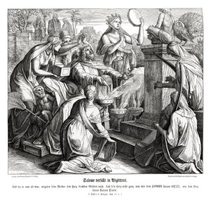 राजा सुलैमान मूर्तिपूजा में पड़ जाता है द्वारा जूलियस श्नेरोर वॉन कैरोलसफेल्ड