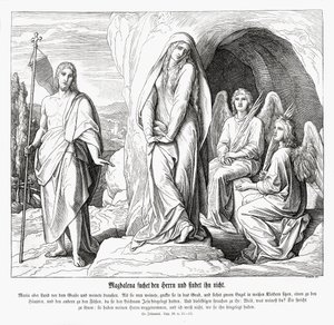 यीशु की कब्र पर मरियम मगदलीनी, जॉन का सुसमाचार द्वारा जूलियस श्नेरोर वॉन कैरोलसफेल्ड