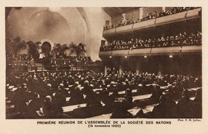 एल्बम " जैक बोसियो - युद्ध अभियान 1917-1920 ": जिनेवा में संयुक्त राष्ट्र की कंपनी की पहली बैठक नवंबर 15 द्वारा जुलियन एफ.एच.