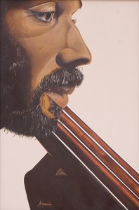 बेस प्लेयर IV, 2007 (कैनवास पर तेल और एक्रिलिक)