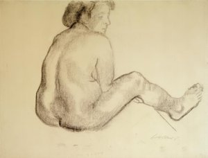 Käthe Kollwitz, Sitender female बैक एक्ट टू द राइट