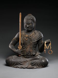 फ़ूडो माई, 13 वीं शताब्दी की शुरुआत (क्रिस्टल के साथ लाह और सोना) द्वारा कैकेयी कैकेयी