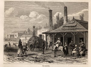 1861 में मॉरीशस में अल्फ्रेड वर्नी के प्रवास को चित्रित करने के लिए कार्ल गिरार्डेट (1813-1871) द्वारा चित्रित, मॉरीशस में रिवेरे डू रेमपार्ट की एक चीनी फैक्ट्री। एडौर्ड चार्टन द्वारा संपादित "" ले टूर डू मोंडे "में उत्कीर्णन
