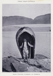आयरिश फिशिंग कर्रघ या कोराकल (बी/डब्ल्यू फोटो) द्वारा कार्ल करलोविच पिरात्स्की