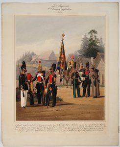रूसी इम्पीरियल गार्ड, 1867 के 2 वें गार्ड्स इन्फैंट्री डिवीजन के सैनिक द्वारा कार्ल करलोविच पिरात्स्की
