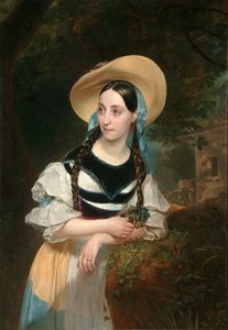 1812-1867, 1834 में गायक फैनी टैचिनार्डी फ़ारसी का चित्रण। द्वारा कार्ल पावलोविच ब्रायलोव