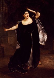 Giuditta पास्ता (1797-1865), इतालवी सोप्रानो, अन्ना बोलेना के पागल दृश्य में, गेटानो डोनिज़ेट्टी द्वारा ओपेरा से द्वारा कार्ल पावलोविच ब्रायलोव