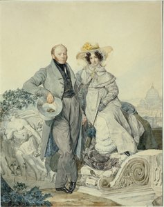 ग्रिगोरी निकानोरोविच और वरवारा अलेक्सेयेना ओलेनिन का पोर्ट्रेट, 1827 द्वारा कार्ल पावलोविच ब्रायलोव