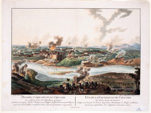 1788 में खोतिन (चोकिम, चोटिन, हॉटिन, चोक्ज़िम या खोतिन, यूक्रेन) की घेराबंदी - शूएट्ज़, कार्ल (1745-1800) - 1788 - कॉपर उत्कीर्णन, जल रंग - 36,6x48,3 - निजी संग्रह द्वारा कार्ल वॉन (बाद) संरक्षण