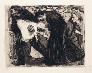 कुचल कर निकलना; उबरफ्रेन, 1910 द्वारा कैथ कोलविट्ज़