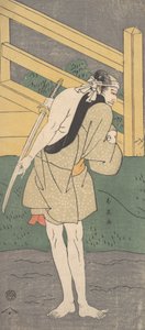 अर्शी रयुज़ो केवल एक पेल ब्लू गारमेंट में एक मैन क्लैड के रूप में, ca. 1796.