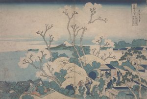 गोटेनायमा में चेरी ब्लॉसम, c.1829-33 द्वारा कत्सुशिका होकुसाई
