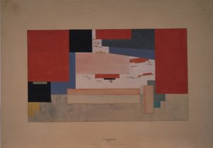 Suprematism। एक थिएटर पर्दे के लिए स्केच द्वारा काज़िमिर सेवेरिनोविच मालेविच