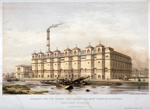 कनाडा घाट पर अन्न भंडार, रॉदरहिथे, लंदन, c1860