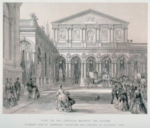 तुर्की के सुल्तान अब्द-उल-अज़ीज़ का गिल्डहॉल, लंदन शहर, 1867 का दौरा।