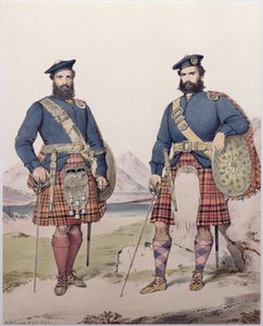हाईलैंड ड्रेस में दो लोग, विन्सेन्ट ब्रूक्स द्वारा उत्कीर्ण, 1868