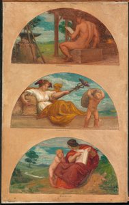 सभ्यता की प्रगति: फोर्ज, वाणिज्य और शिक्षा..., 1905-1906। द्वारा केन्यन कॉक्स