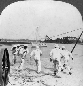 लाइफ सेविंग कॉर्प्स, जैमस्टाउन एक्सपोज़िशन, वर्जीनिया, यूएसए, 1907 के कुछ ऑपरेशन द्वारा कीस्टोन व्यू कंपनी
