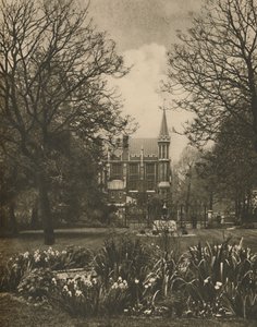 न्यू स्क्वायर से लिंकन इन की रेड ब्रिक लाइब्रेरी, c1935।