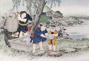 श्रृंखला &39;चिल्ड्रन गेम्स&39;, 1888 (गोल्ड वुडकट) से गोल्डफिश