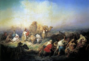 क्रीमिया युद्ध के समय, 1858 में सेवस्तोपोल और सिम्फ़रोपोल के बीच सैन्य सड़क। द्वारा कॉन्स्टेंटिन निकोलायेविच फिलिप्पोव