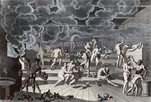 एक रूसी स्नानागार, 1811 द्वारा Korneev
